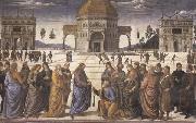 Pietro Perugino Christ Giving the Keys to Saint Peter oil painting reproduction